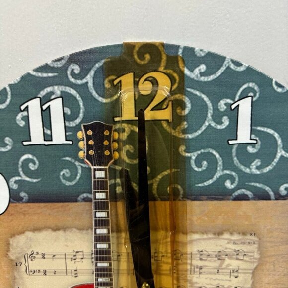 Guitar music themed wall clock. - Picture 2 of 5